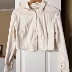 Madewell cream cropped jacket